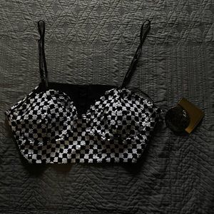 🐝Checkered Party Top